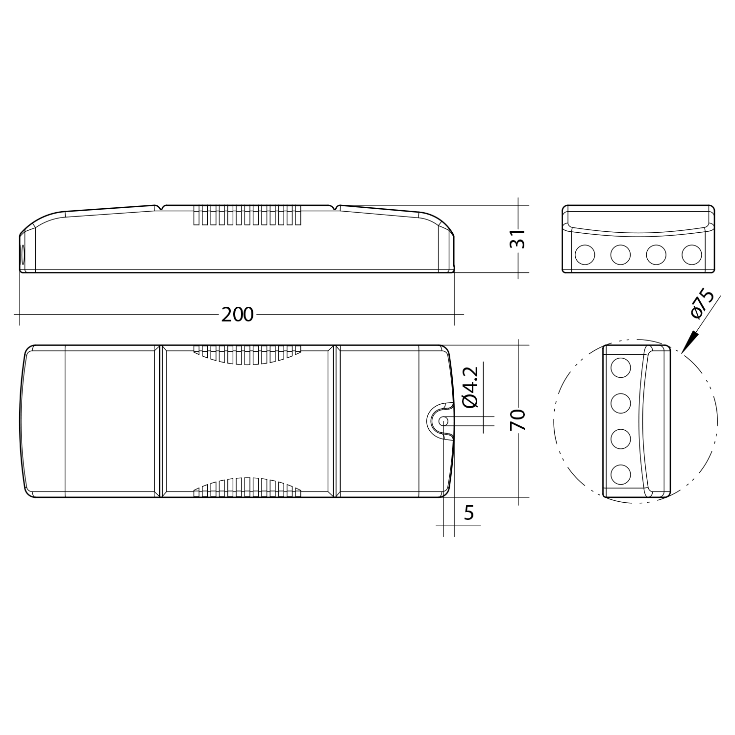 Driver 250-700mA cc (15-24/50V) LCA 17W one4All SR PRE DALI - Bilde 2
