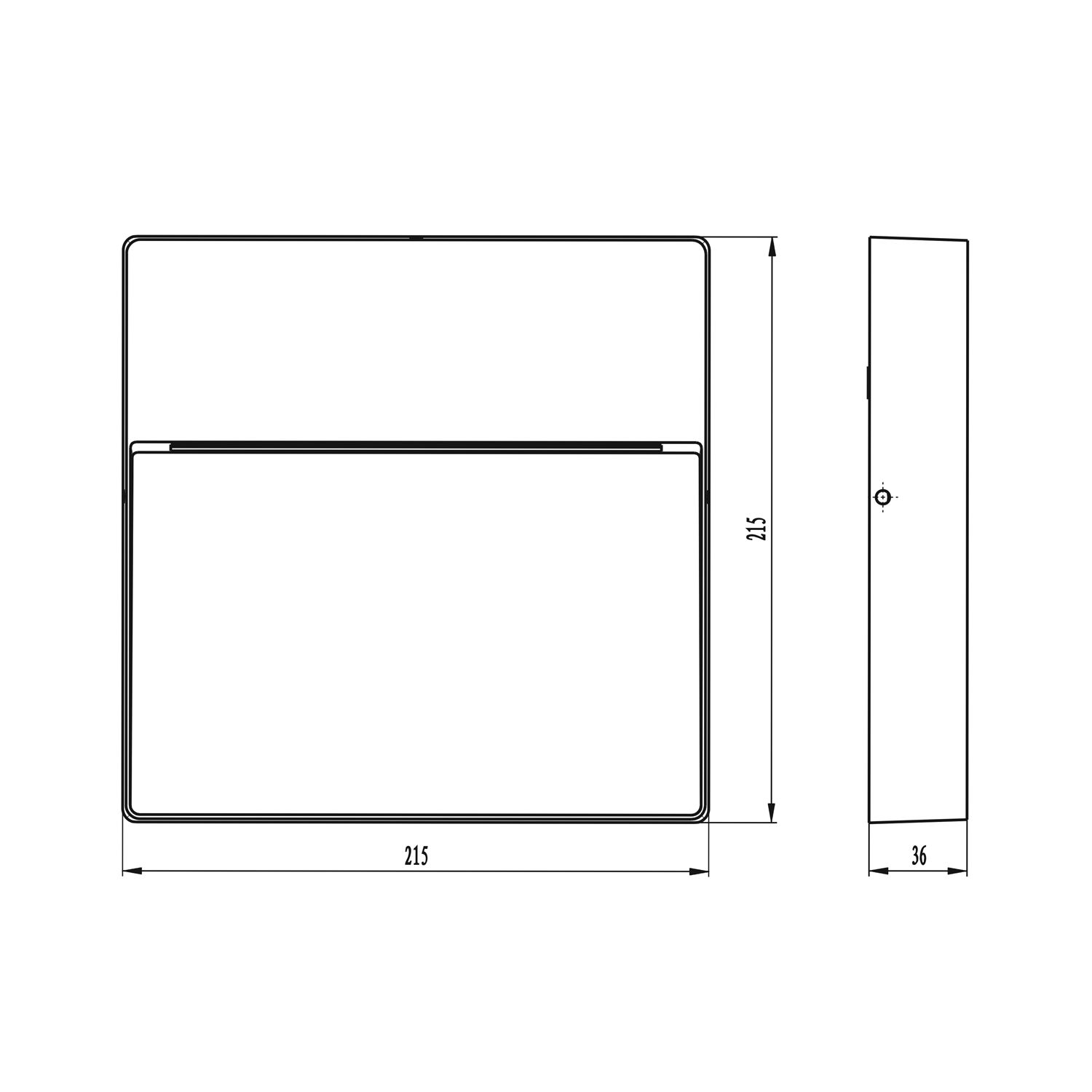 Chara Square 750lm 830 9W Dark Grey - Bilde 4