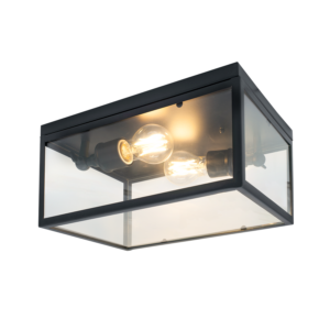 Vintage taklampe 2x40W (max) E27 Sort u/lyskilde