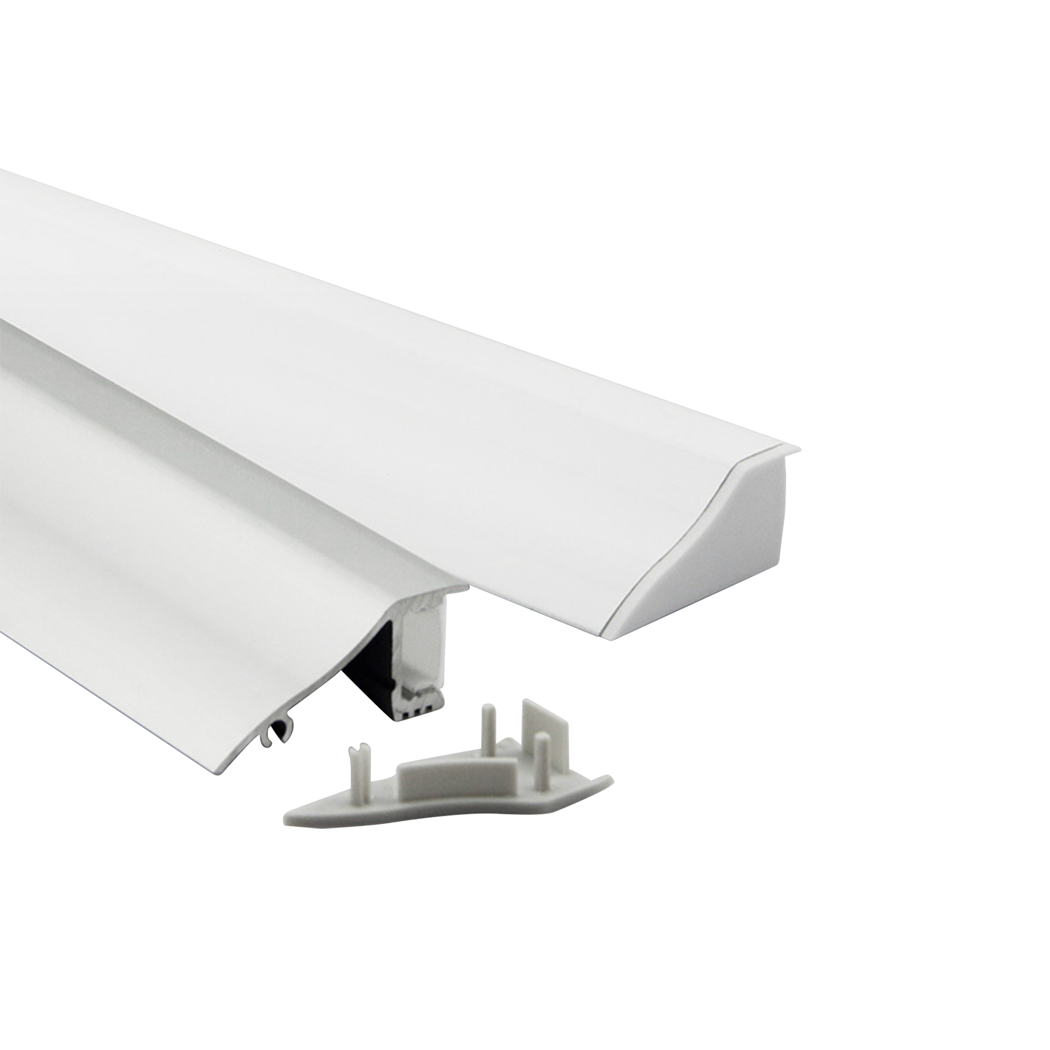 Profile W Alu 2m 40,7x17,9mm incl f. cover,end cap, clips - Bilde 2