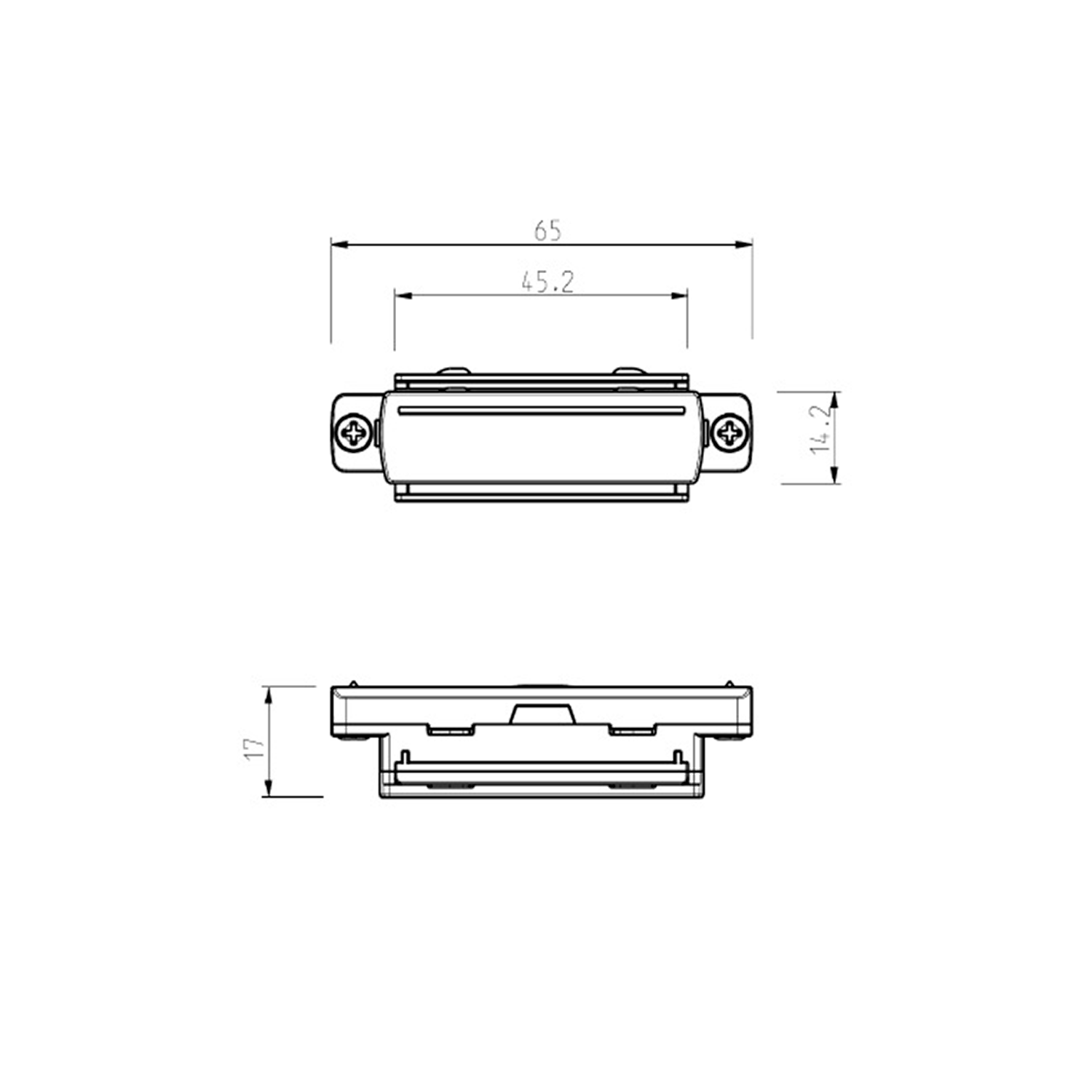 Global Base Straight Connector 1-circuit WH - Bilde 3
