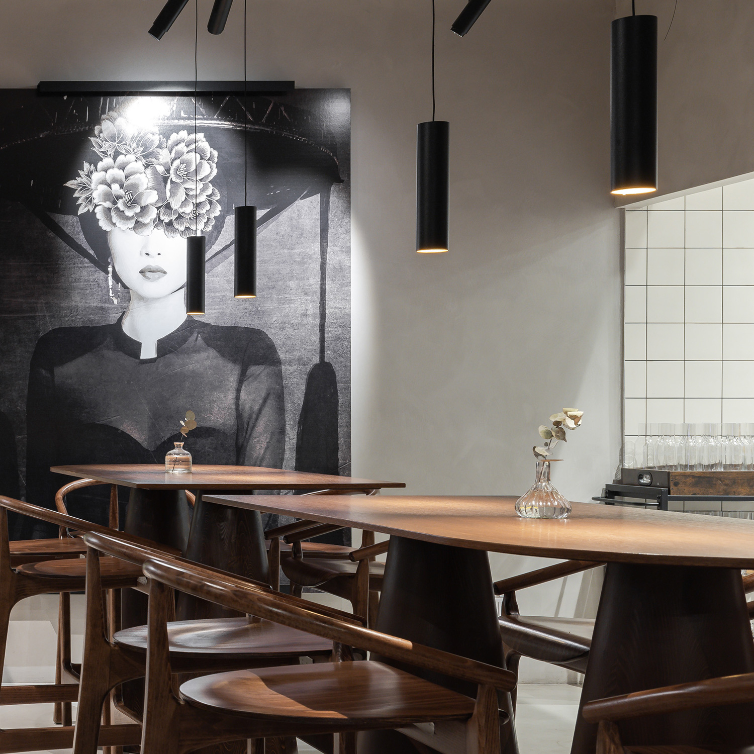 Tony Pendant G2 927 9,3W Ø:60x250mm 3m BK/GD Phasecut - Bilde 2