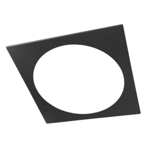 Panel circle frame recessed 595x595 Ø500 BK