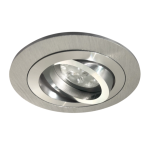Downlight 35w vippbar rund børstet alu