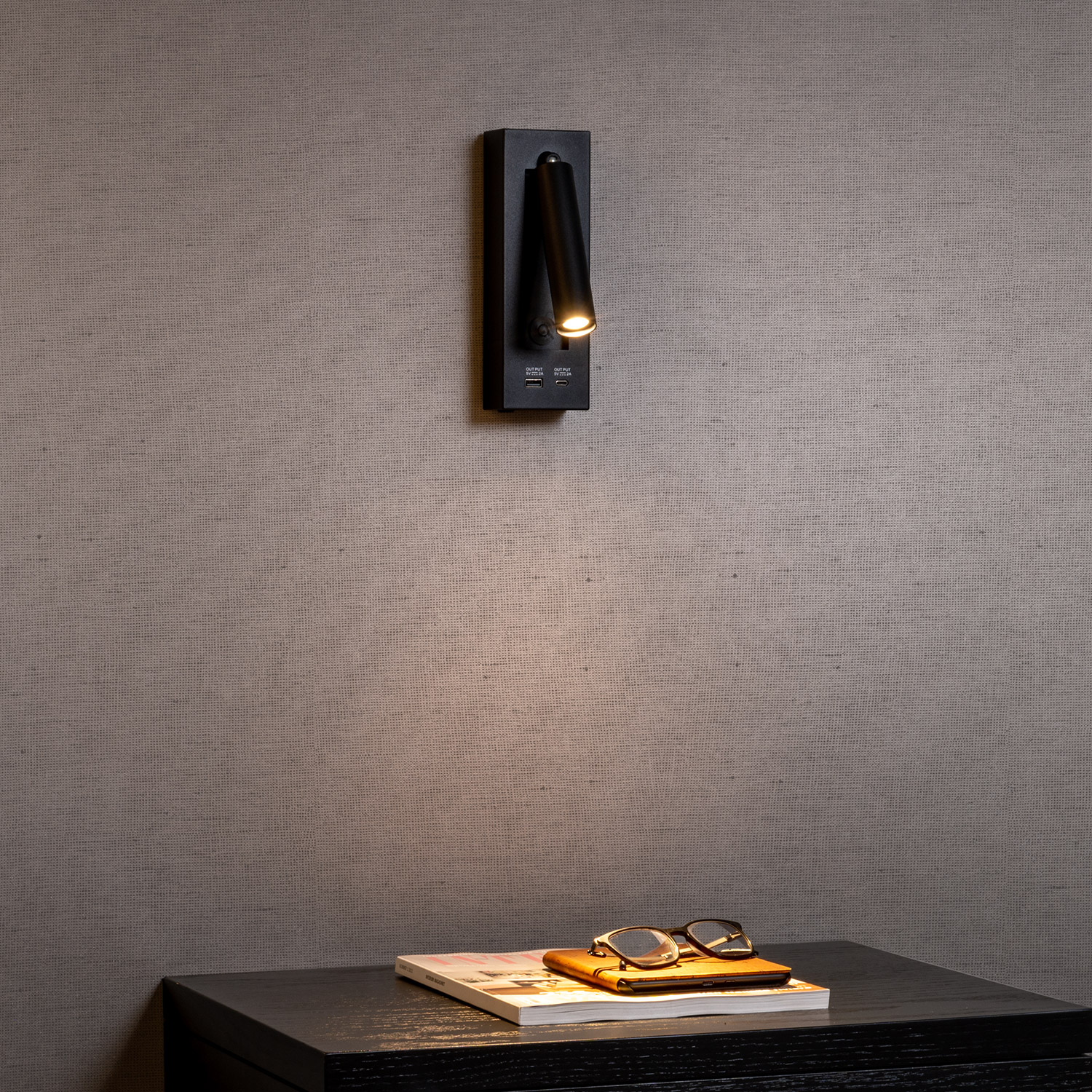 Lorenzo II 930 20° 2W 2A-USB + USB-C BK 3m cable - Bilde 5