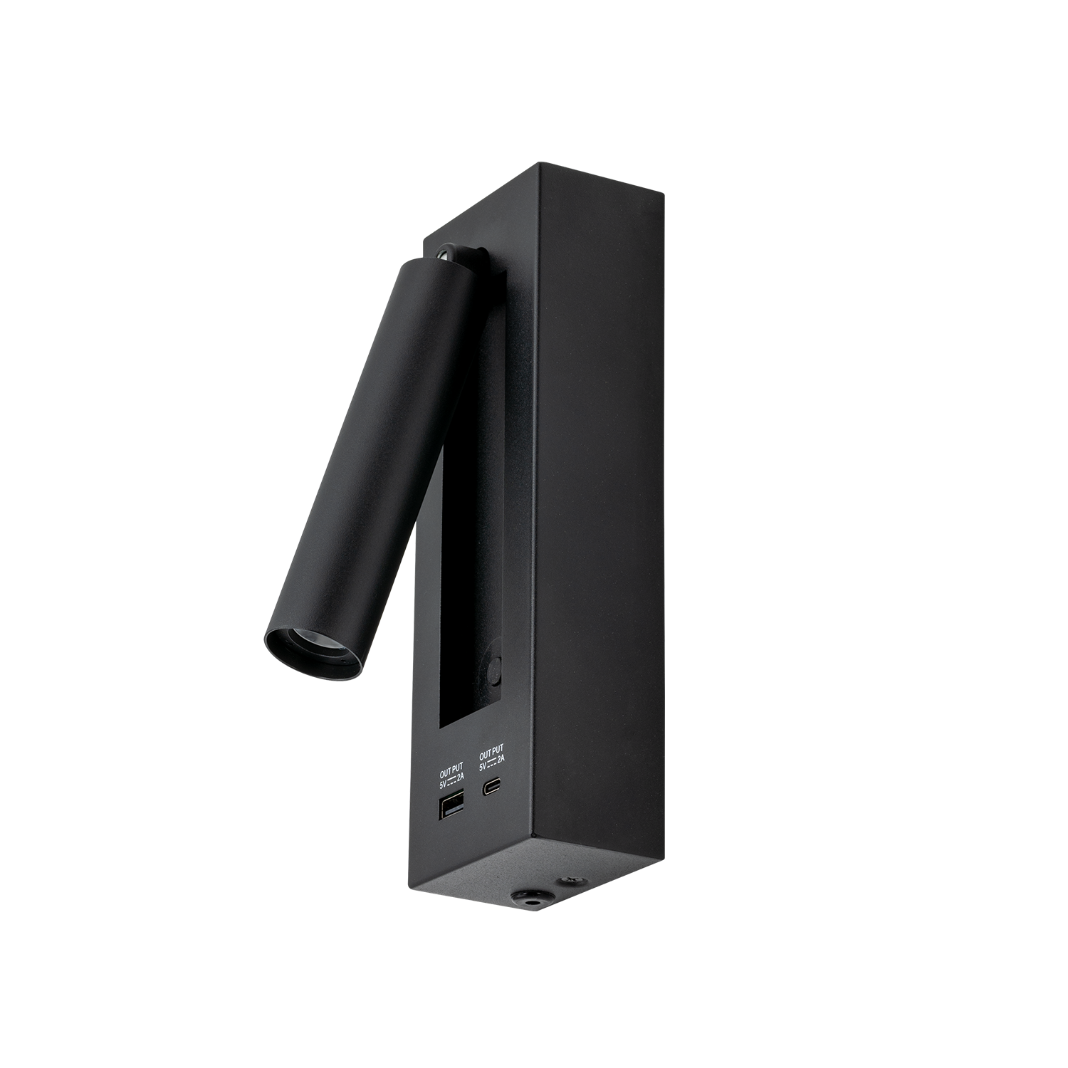 Lorenzo II 930 20° 2W 2A-USB + USB-C BK 3m cable