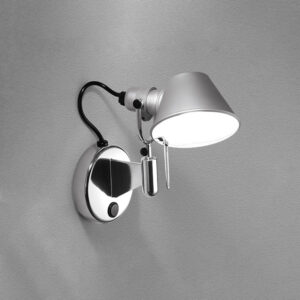 Tolomeo Faretto - with switch on-off Aluminium