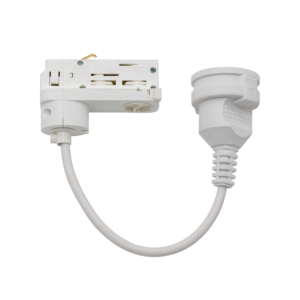Track Adapter w/ Schuko Socket 10A WH