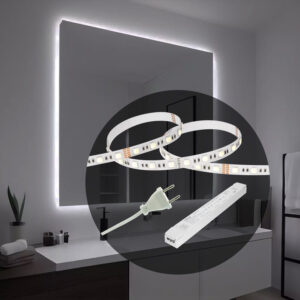 LED-strip + driver (dimbar) 19,2W, 5m for bad m.m.