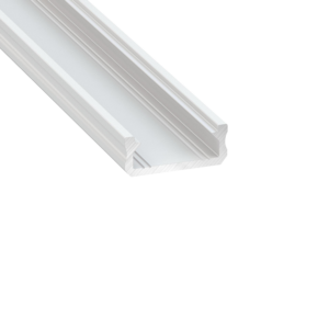 Profile Type D 16x6,3mm WH 2,02m inc/end caps, clips