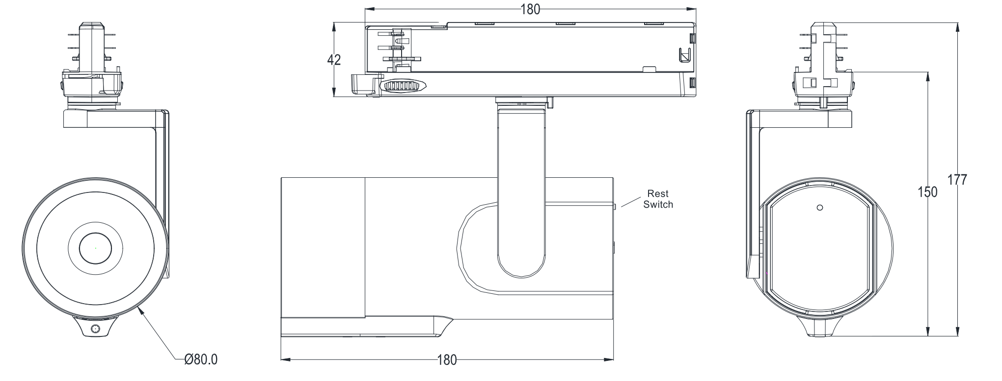 NSW K Pro Dual AIColor+People Counting 35W 36° 3-Cir BK - Bilde 4