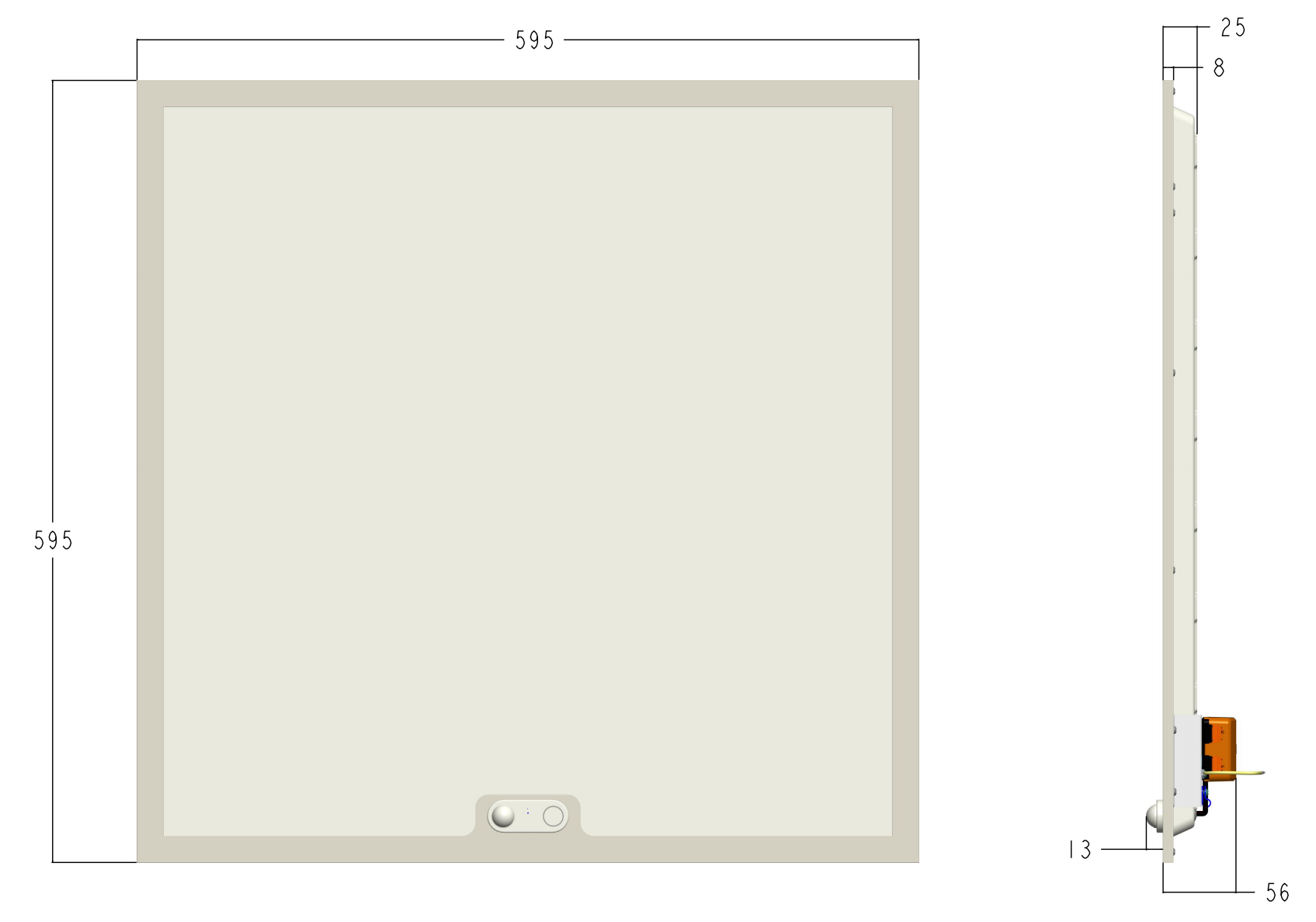 Panel NWC BL 595x595 4500lm 927-965 28W Prism WH TW+PIR 18i3 - Bilde 2