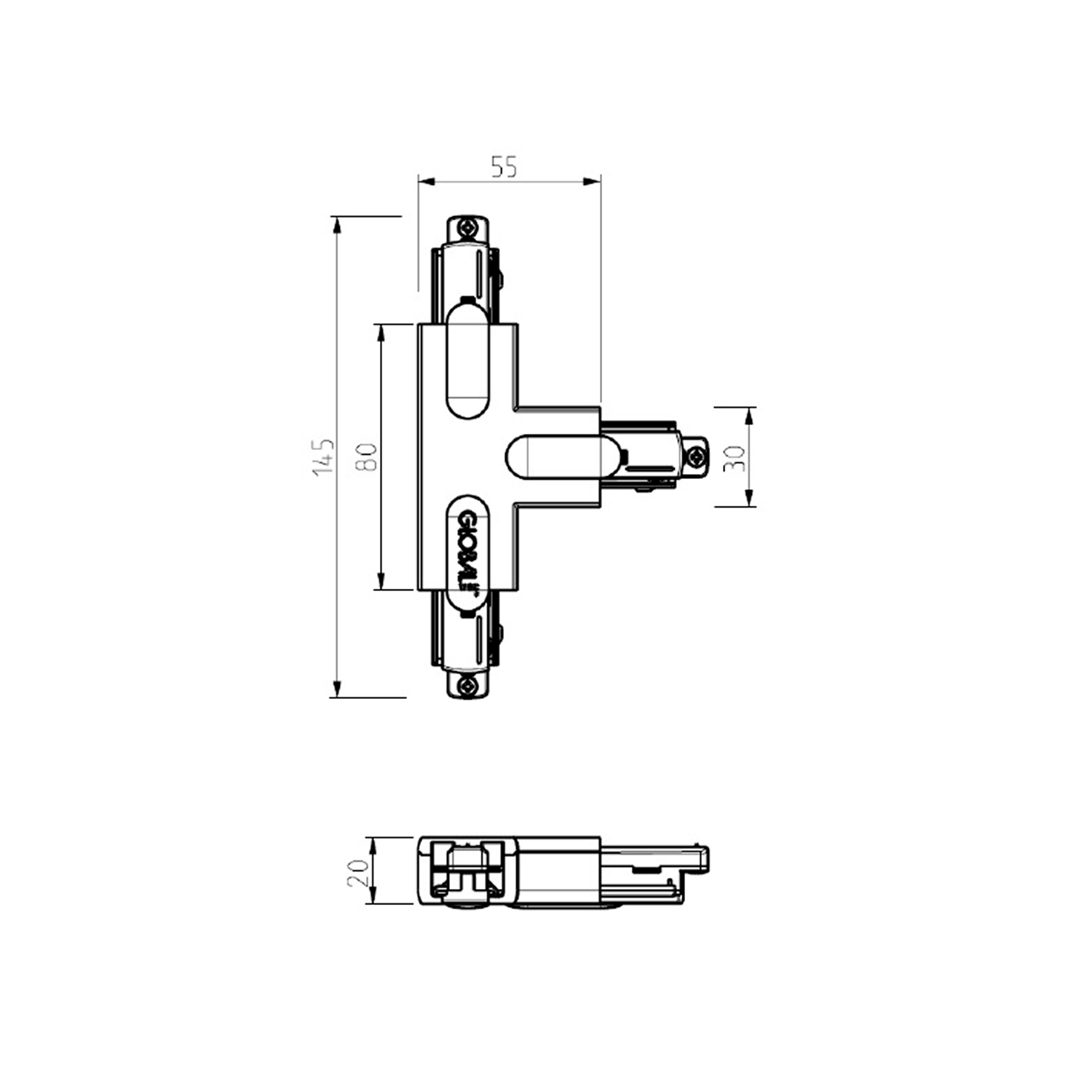 Global Base T-feed Right (inside) 1-circuit WH - Bilde 3