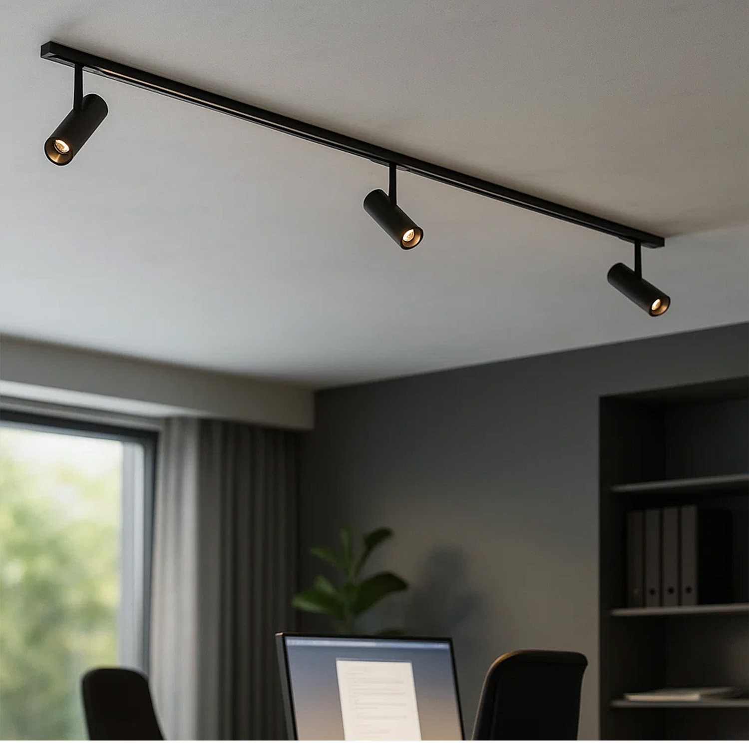 Cylinder 60 Spotskinnepakke X3, 2M, 3000K, sort