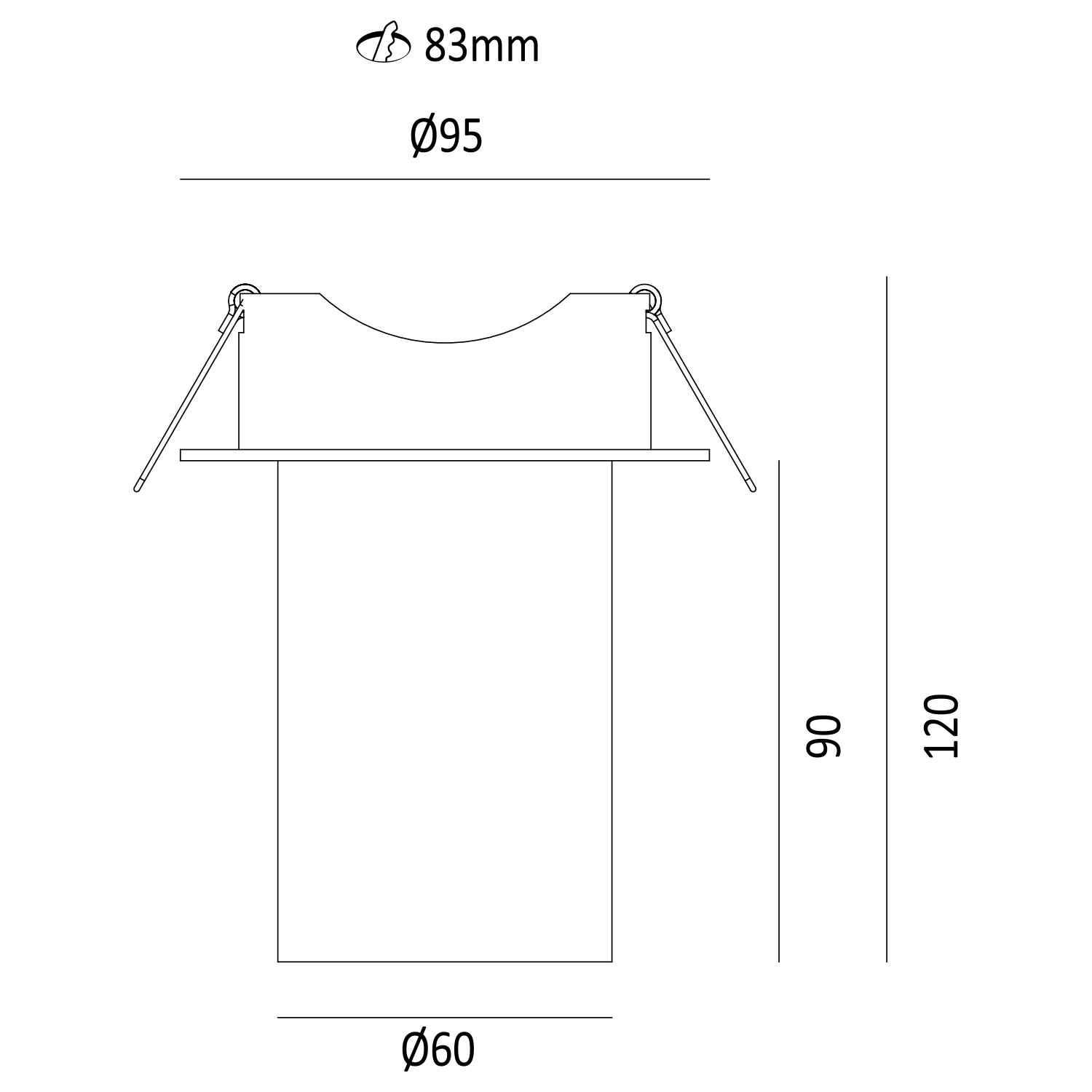 Amor 1120lm 927 40° 7W Ø83mm Quartz Bronze DALI - Bilde 4