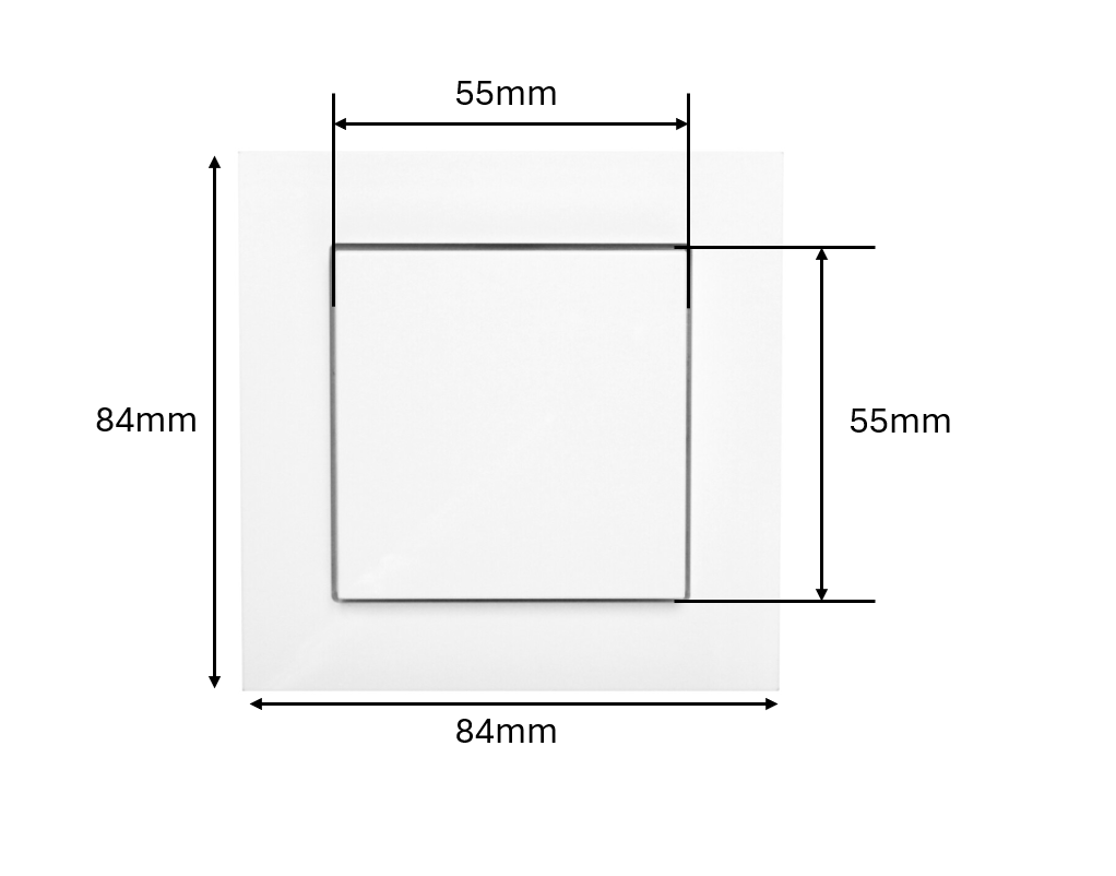 CBU Switch 55 White 1-way rocker 2-channel - Bilde 2