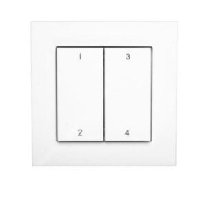 CBU Switch 55 white glossy 2-way rocker 4 channel numbers