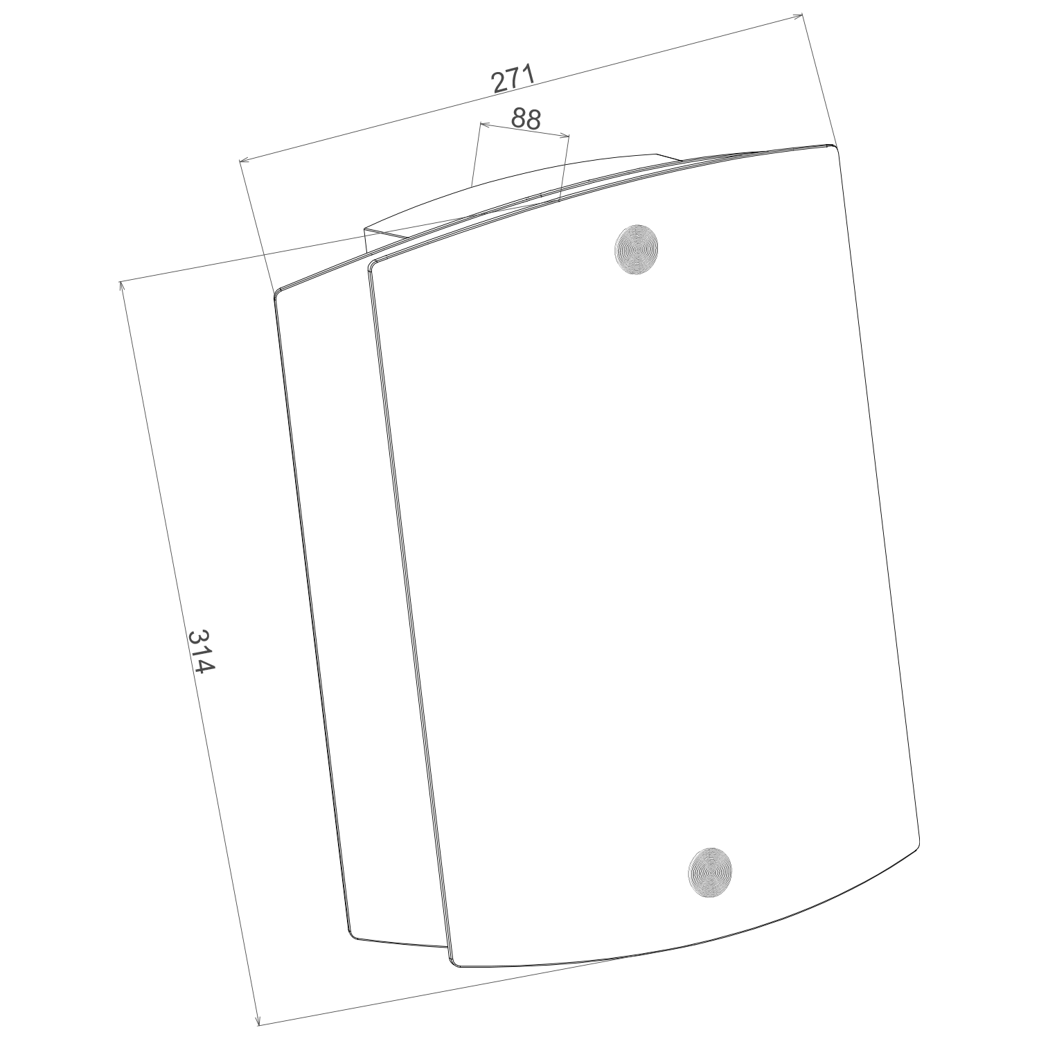 Arc Wall 1300lm 830/840 12W 120° WH Opal Phasecut - Bilde 7